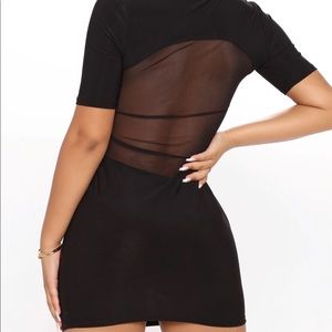 NWOT FashionNova “Coming Back Bodycon Mini Dress” Black